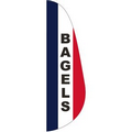 "BAGELS" 3' x 10' Message Feather Flag
